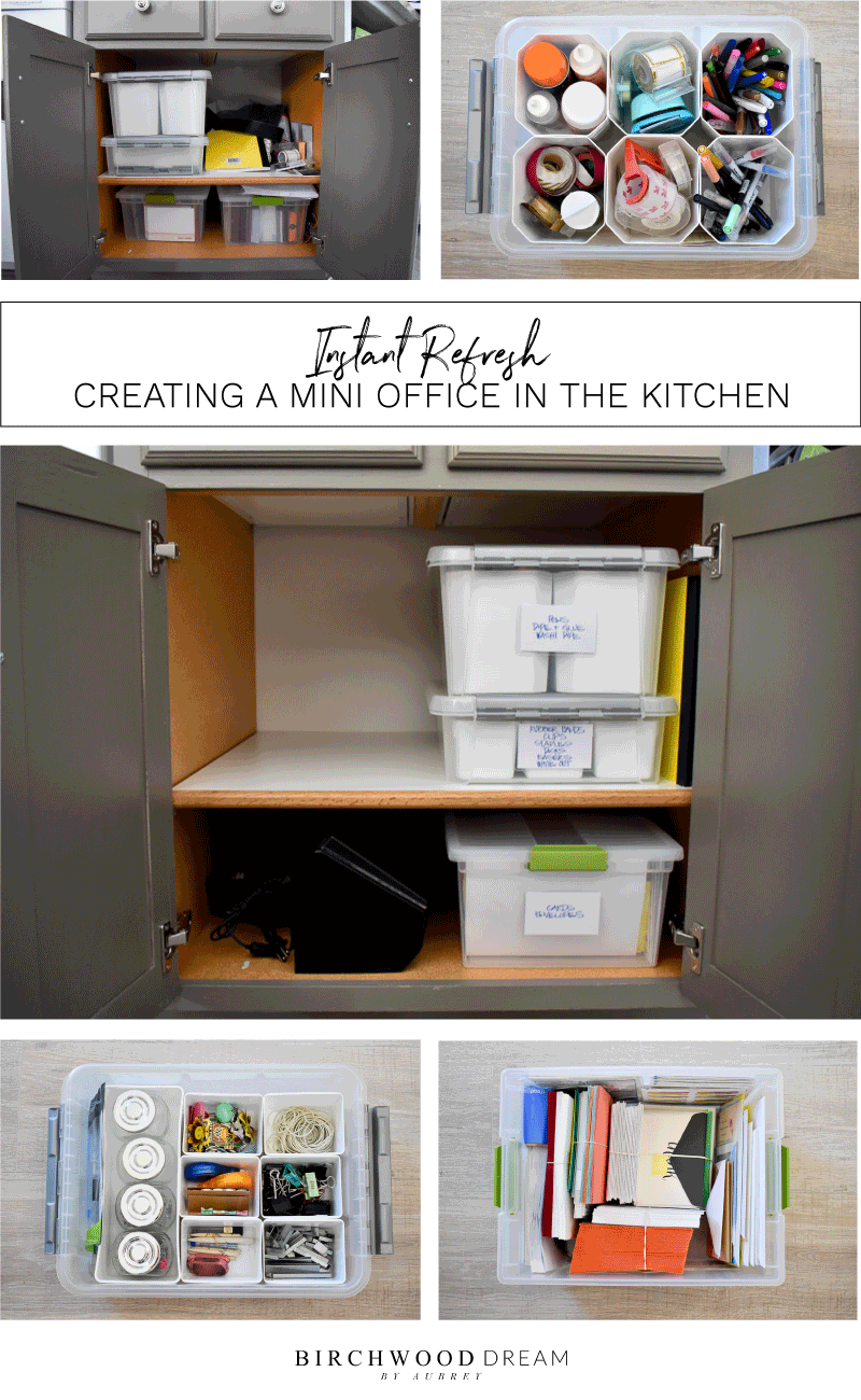 Creating a mini office in the kitchen