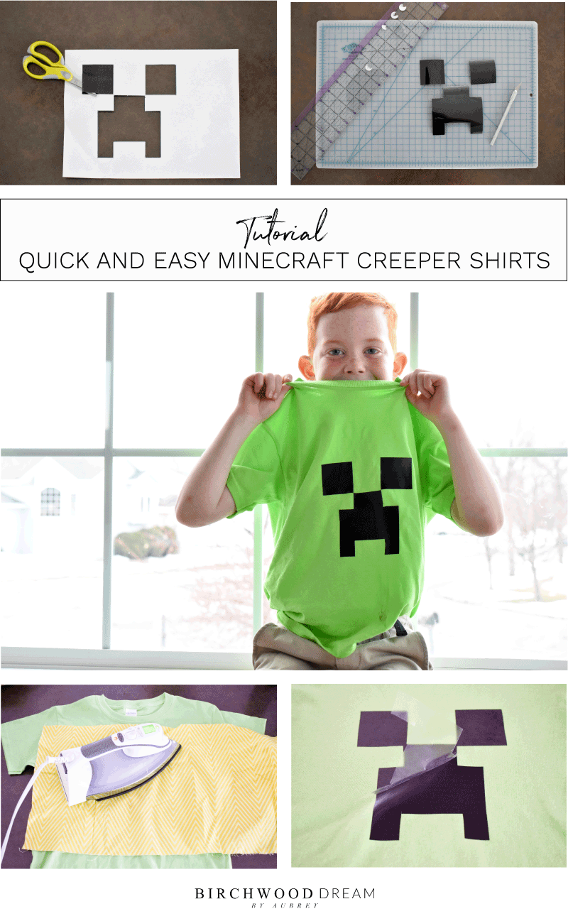 DIY Minecraft shirt party favor tutorial