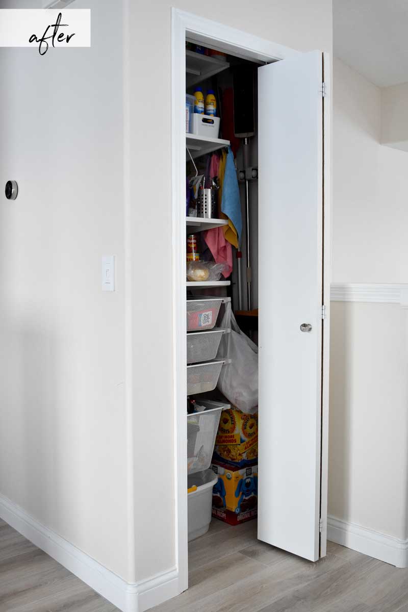 See How I Turned My Hallway Closet into an Extra Pantry Space