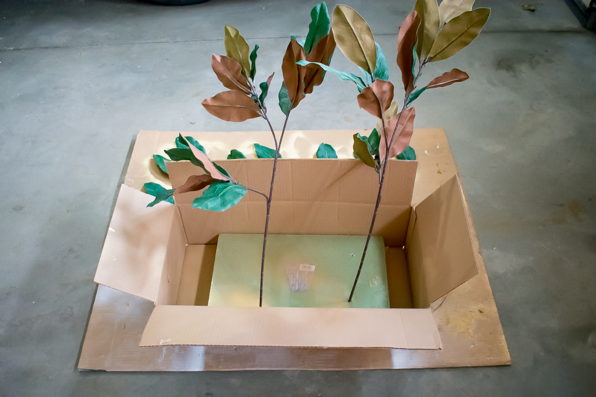 Crate and Barrel Inspired Gold Magnolia Leaf Garland Tutorial