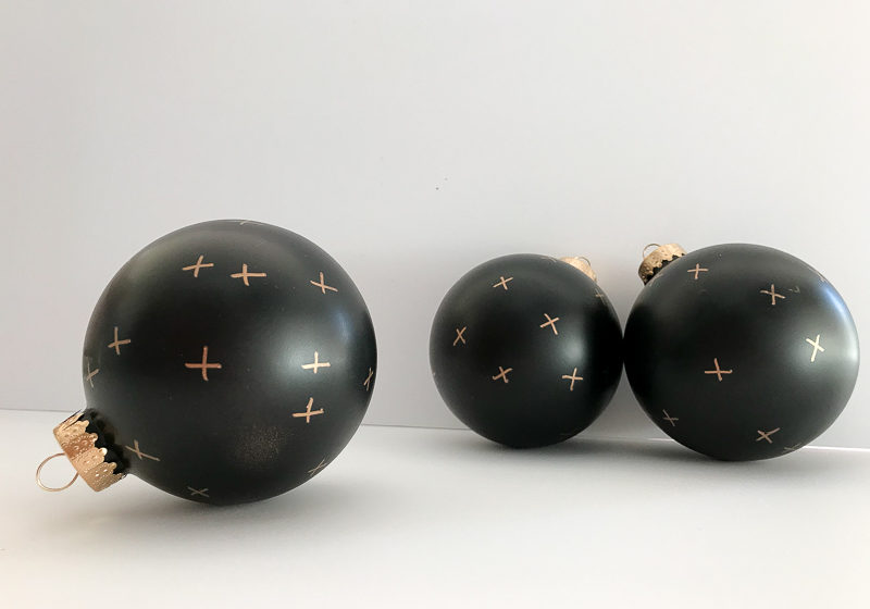 Hearth + Hand Inspired DIY Black Christmas Ornaments