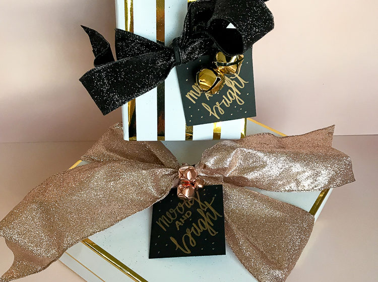 DIY Black + Gold Gift Tags Tutorial