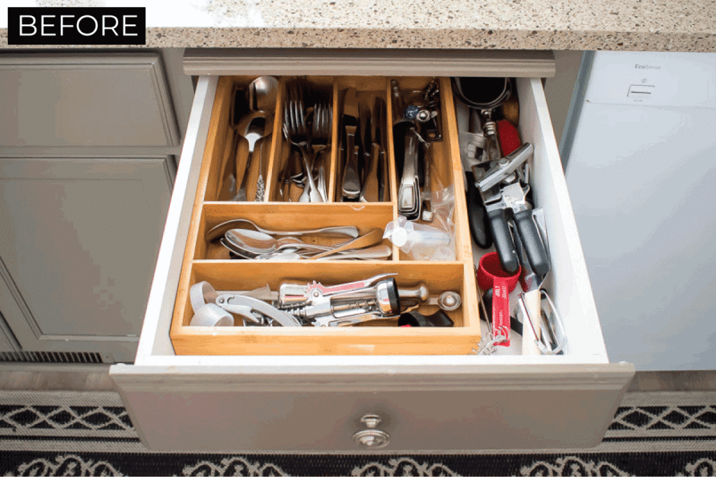 How to organize utensil drawers in your kitchen.