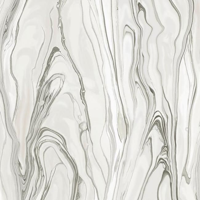 Liquid Marble York Wallcoverings Wallpaper in Neutral